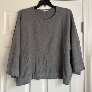 Purejill cotton and cashmere gray knit top size xl
